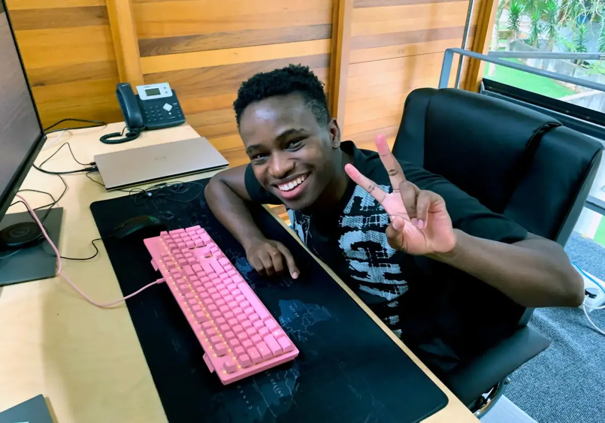 A Codeo team member at their desk